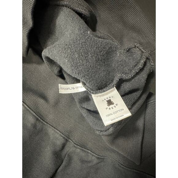 Teddy Fresh Crewneck Sweatshirt Black Size Large Streetwear Skater - Picture 6 of 9